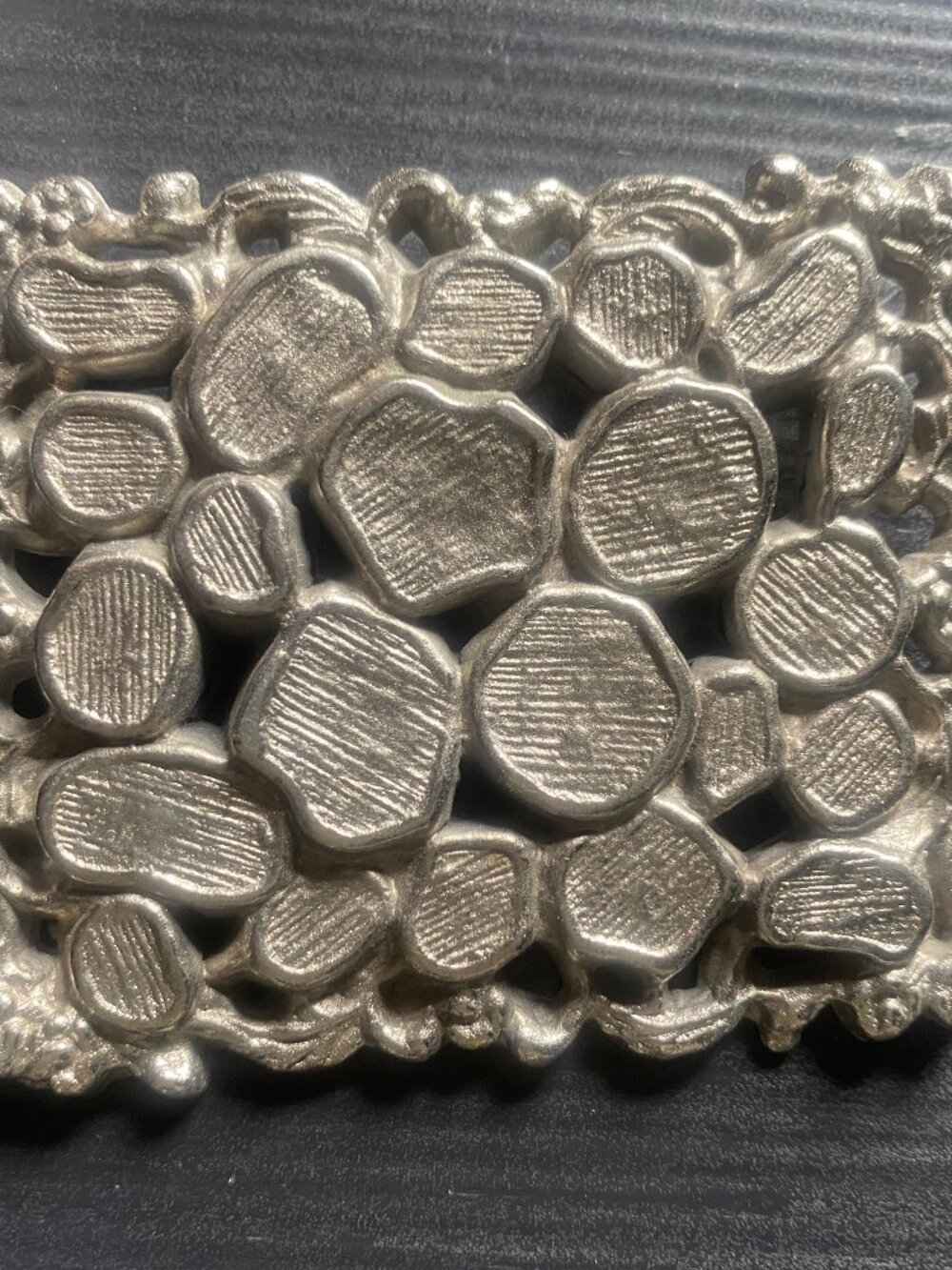 Unusual silver-tone brooch